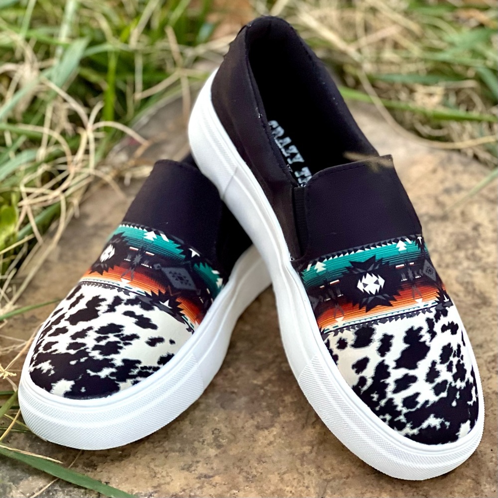 Aztec Cow Slipons - Picture 3 of 4